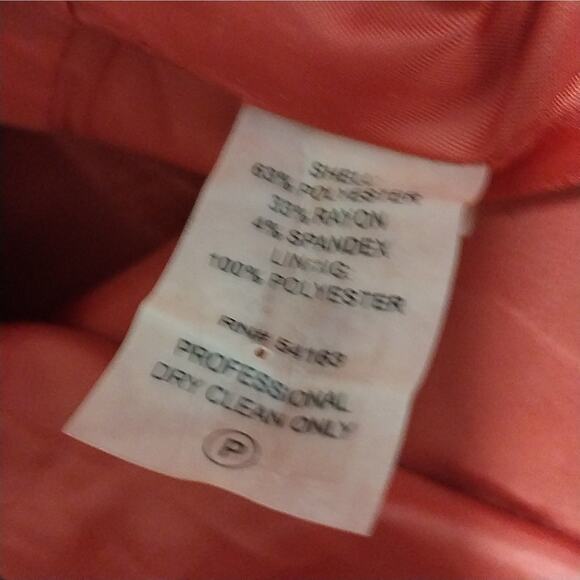 CALVIN KLEIN! RICH RUBY RED, GOLD HARDWARE, ZIPPER FRONT JACKET, BLAZER! SZ 24W - Picture 8 of 9